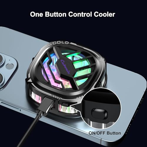 Cubonic Wired Magnetic Instant Mobile Cooler, Cooling Pad, Gaming Fan for Superfast Cooling, Enhanced Refrigeration Chip, Compatible with iPhones and Android Devices (Gold Series) - Image 3