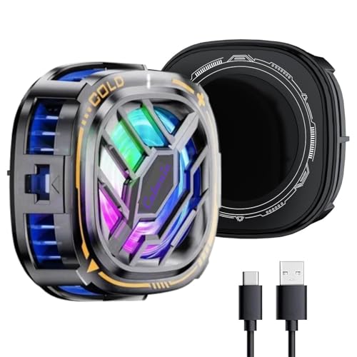 Cubonic Wired Magnetic Instant Mobile Cooler, Cooling Pad, Gaming Fan for Superfast Cooling, Enhanced Refrigeration Chip, Compatible with iPhones and Android Devices (Gold Series) - Image 1