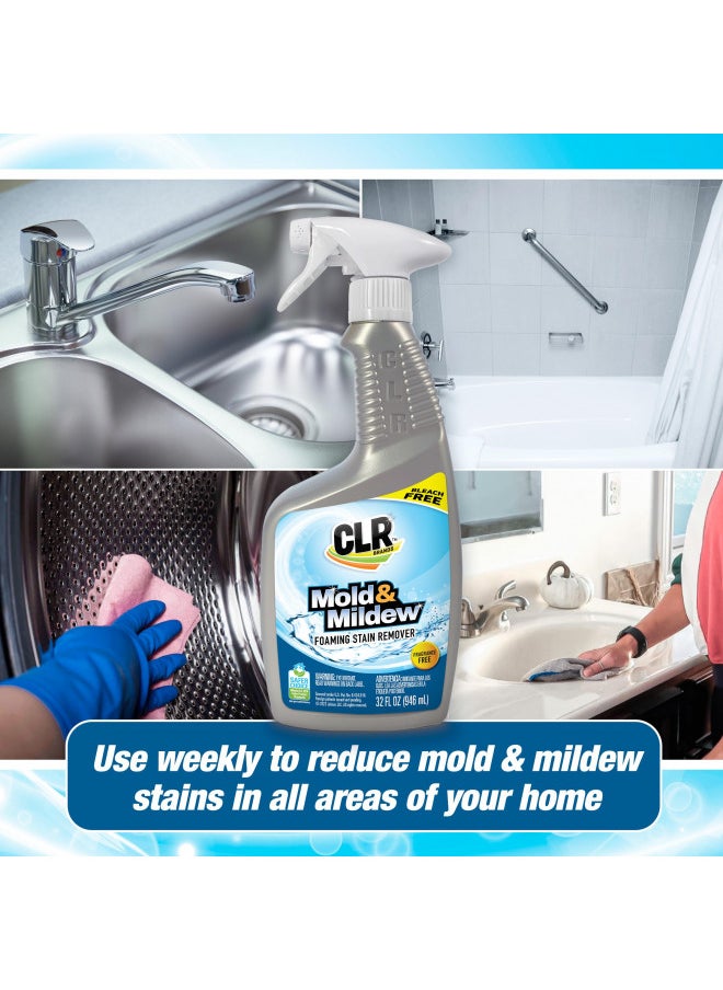 CLR CLR Mold & Mildew Clear, Bleach-Free Stain Remover Spray | Works on Fabric, Wood, Fiberglass, Concrete, Brick, Painted Walls, Glass, and More | EPA Safer Choice (2 Pack, 32 Ounce)  - Image 5