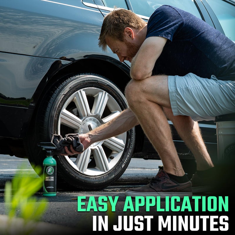 ExoForma Wet Tire Dressing Spray - Extremely High Shine Tire Dressing for That Wet Look - No Sling, Non-Greasy Silicone Formula with UV Protection - Easy to Apply, Minimal Cure Time - 16 fl oz - Image 5