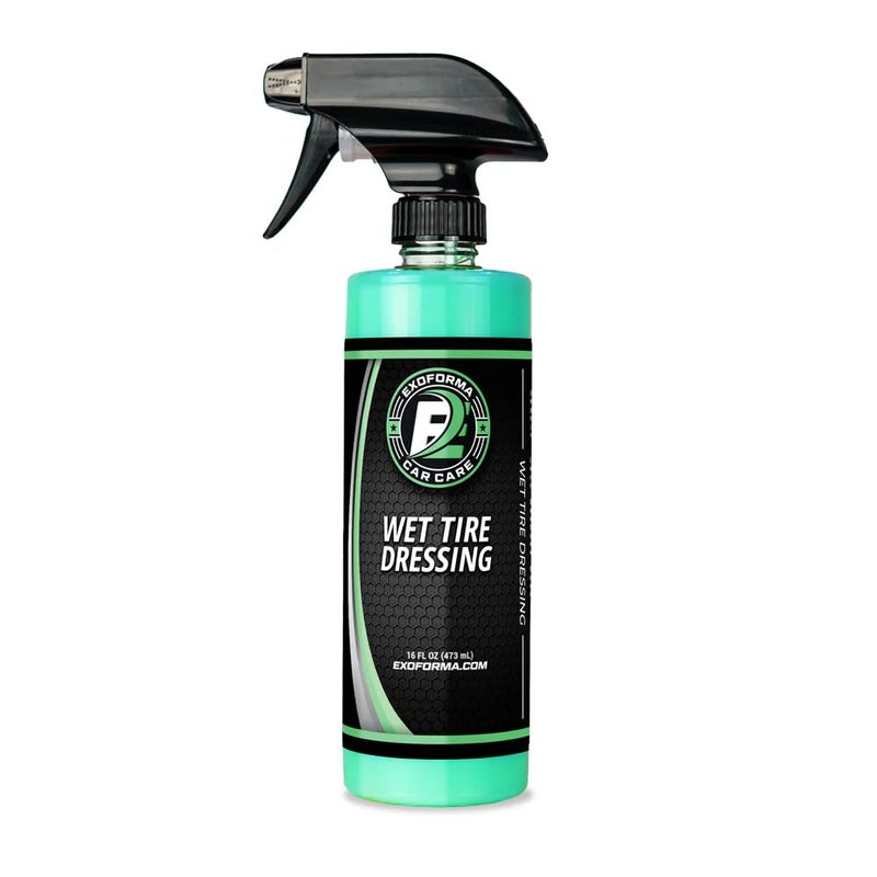 ExoForma Wet Tire Dressing Spray - Extremely High Shine Tire Dressing for That Wet Look - No Sling, Non-Greasy Silicone Formula with UV Protection - Easy to Apply, Minimal Cure Time - 16 fl oz - Image 1