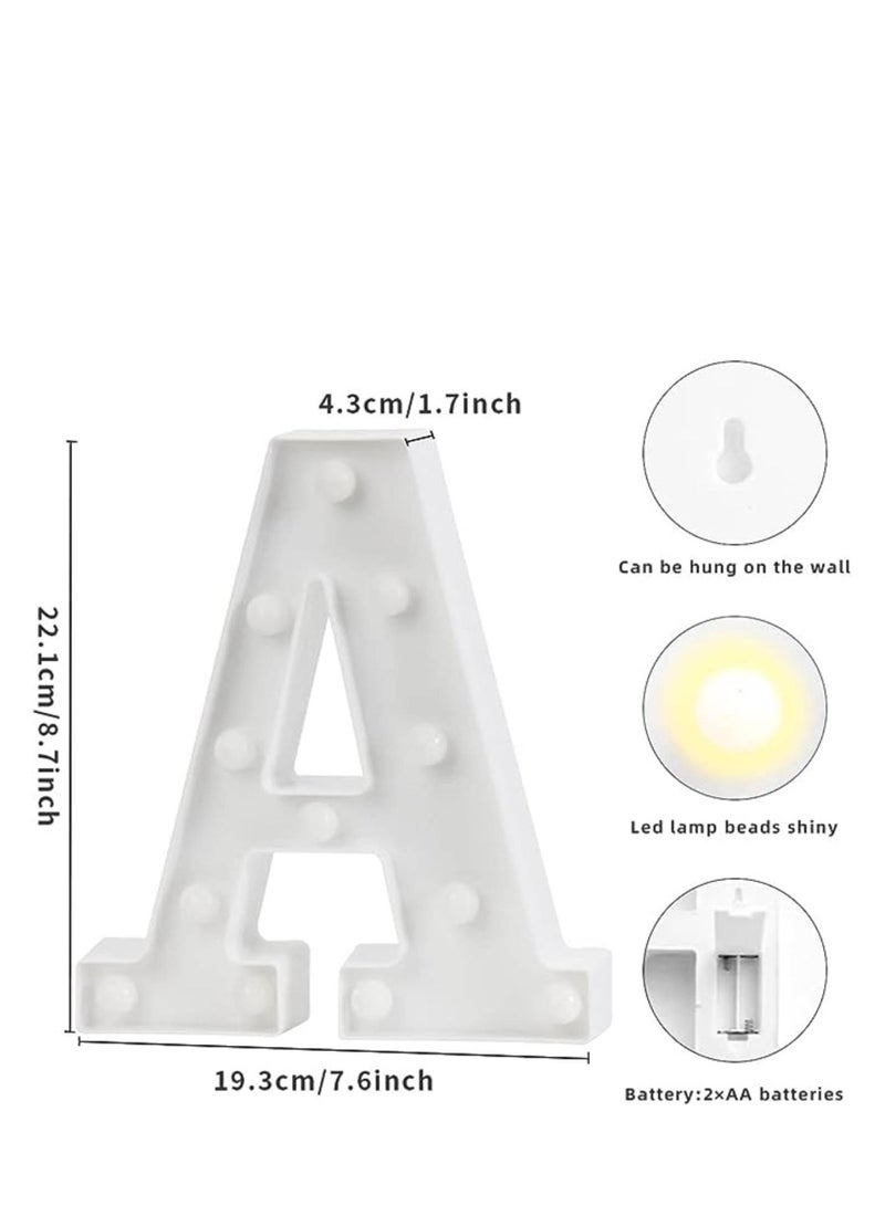 فيتاشيلي أضواء الحروف الأبجدية LED تضيء الحروف البلاستيكية الدائمة المعلقة أ - Image 2