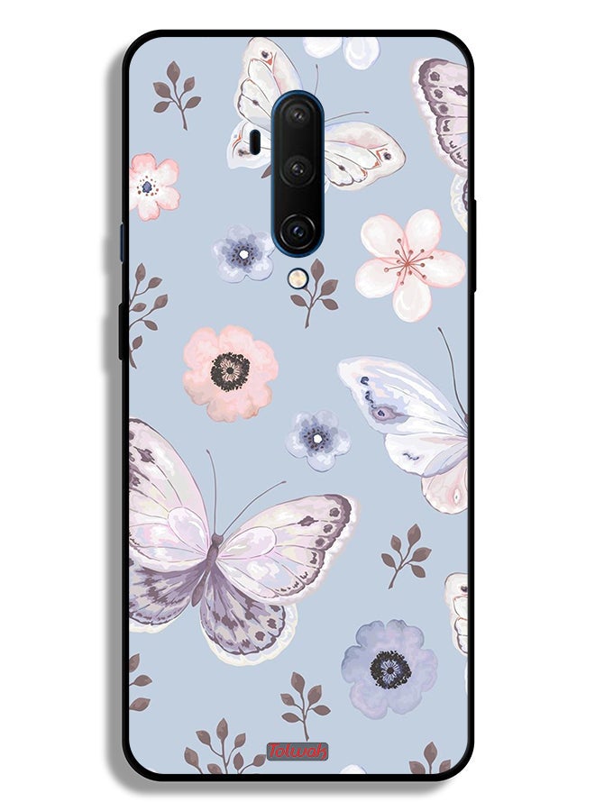 Tolwak OnePlus 7T Pro Protective Case Cover Butterflies And Flowers - Image 2