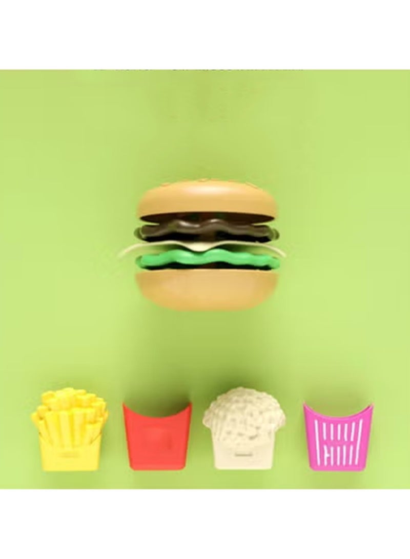 YelaJoy Pretend Play Food Sets 9pcs, Simulation Food Play Kitchen Accessories Toy, Hamburger & Sandwich Toys for Boys Girls - Image 3