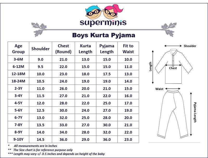 Superminis Baby Boys Traditional Ethnic Wear Handloom Cotton Solid Pattern Kurta With White Pyjama Set (Dark Orange, 6-12 Months) - Image 5