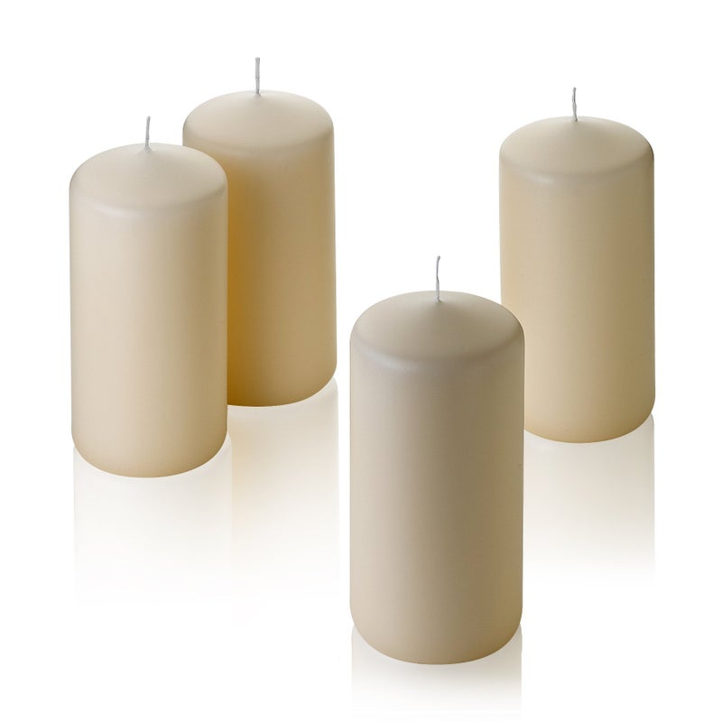 Light In The Dark French Vanilla Pillar Scented Candles 6" Tall X 3" Wide Set of 4 - Image 2
