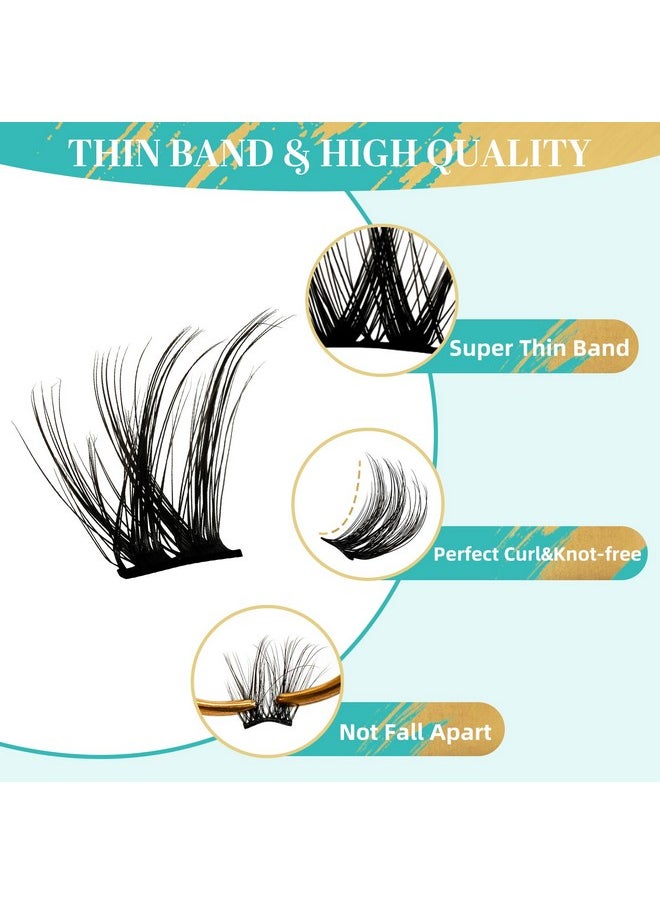 Lash Clusters 10 Pairs Eyelash Clusters Wispy Amzgirl Diy Lash That Look Like Extensions 3D False Eyelashes Natural Soft Fluffy Mink Individual Cluster Lashes (Lowkey)
