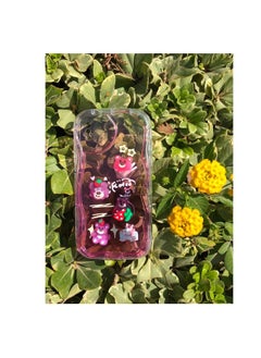 Silicone back cover with cartoon design compatible with iPhone XS  clear