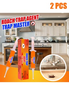 JUE-FISH 2 Pcs Roach Trap Agent for Cockroach Gel Bait Cockroach Pest Control Insecticide,​ Indoor Kitchen Household Cockroach Extermination Gel  - Image 1