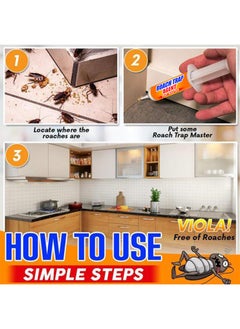 JUE-FISH 2 Pcs Roach Trap Agent for Cockroach Gel Bait Cockroach Pest Control Insecticide,​ Indoor Kitchen Household Cockroach Extermination Gel  - Image 3
