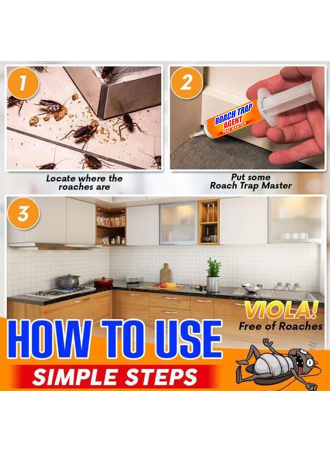 2 Pcs Roach Trap Agent for Cockroach Gel Bait Cockroach Pest Control Insecticide,​ Indoor Kitchen Household Cockroach Extermination Gel