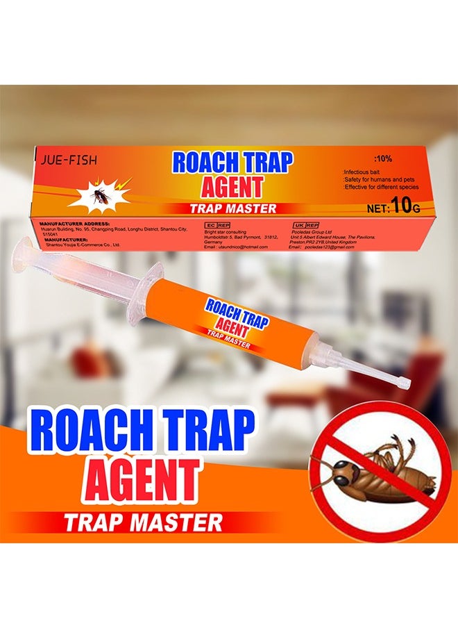 2 Pcs Roach Trap Agent for Cockroach Gel Bait Cockroach Pest Control Insecticide,​ Indoor Kitchen Household Cockroach Extermination Gel