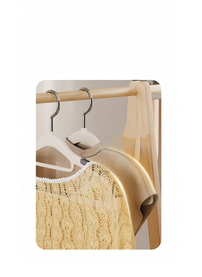 Mmmon - 10Pcs Non Slip Hanger Set,Horizontal Bar Design,Heavy Duty Clothes Hangers With Anti slip Rubber,Space Saving Organizer For Necktie,Shirts,Pants - Image 1