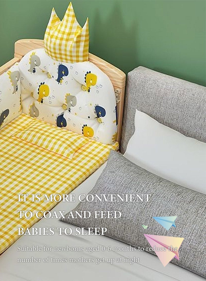 ما بيبي سرير خشبي ، يمكن أن تتحرك في السرير ، سرير مزدوج ، متعدد الوظائف مهد الوليد ، مع تغيير حفاضات الجدول - Image 2