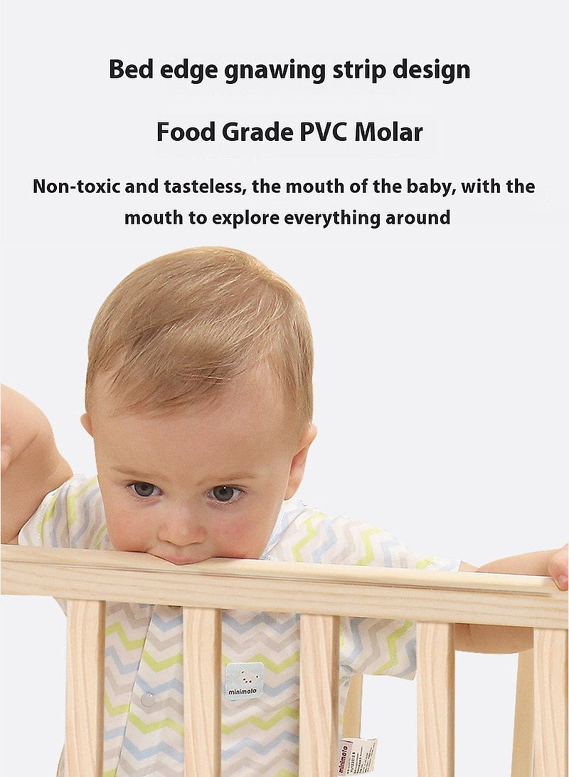 ما بيبي سرير خشبي ، يمكن أن تتحرك في السرير ، سرير مزدوج ، متعدد الوظائف مهد الوليد ، مع تغيير حفاضات الجدول - Image 3