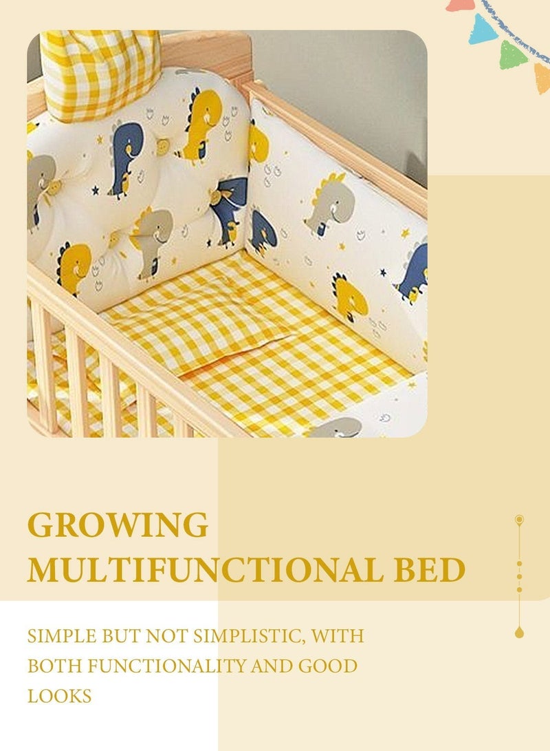 ما بيبي سرير خشبي ، يمكن أن تتحرك في السرير ، سرير مزدوج ، متعدد الوظائف مهد الوليد ، مع تغيير حفاضات الجدول - Image 5