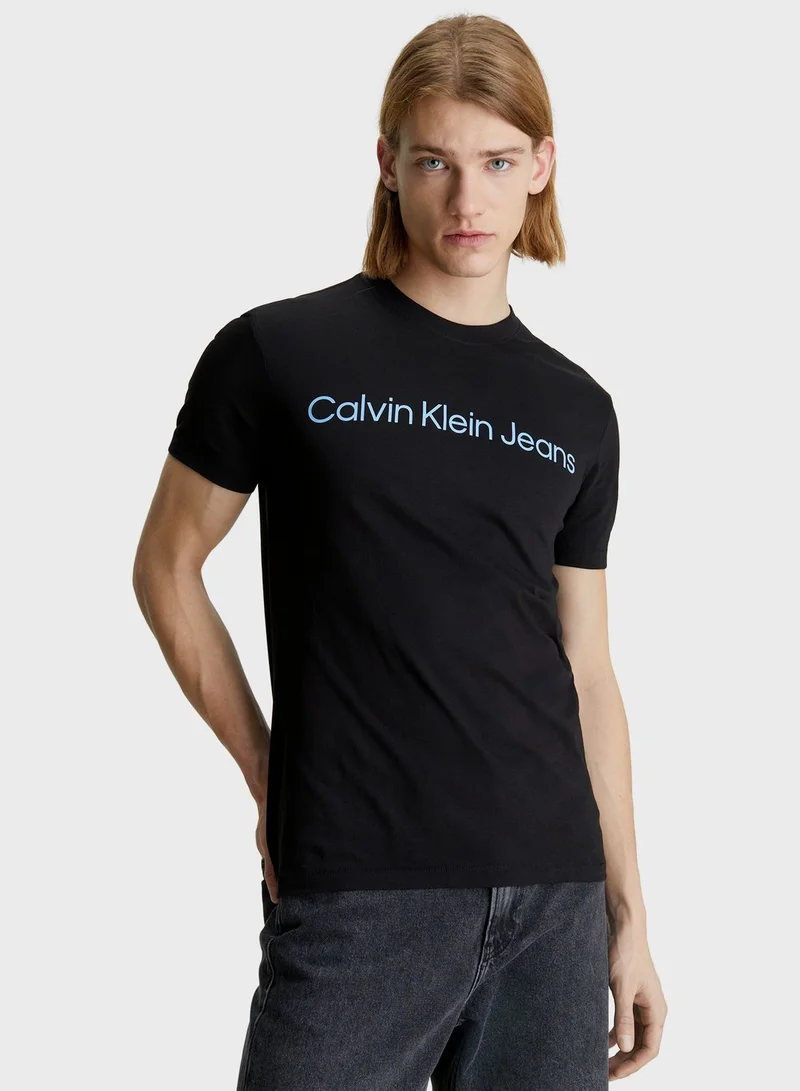 Calvin Klein Jeans Logo Crew Neck T-Shirt
