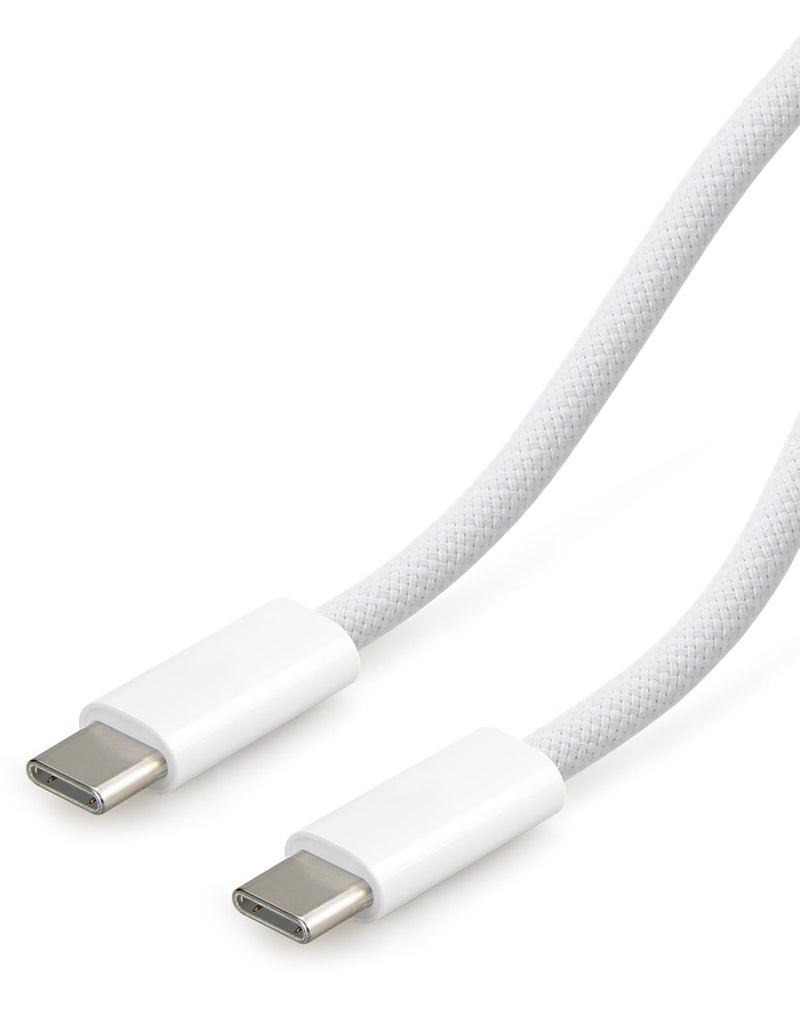 Smays 10ft 240W USB-C Charge Cable 3 m - Compatible with Samsung & Motorola, iPhone 15/16, iPad 10, Car Chargers - Thick Braided, Nylon, White - Image 1