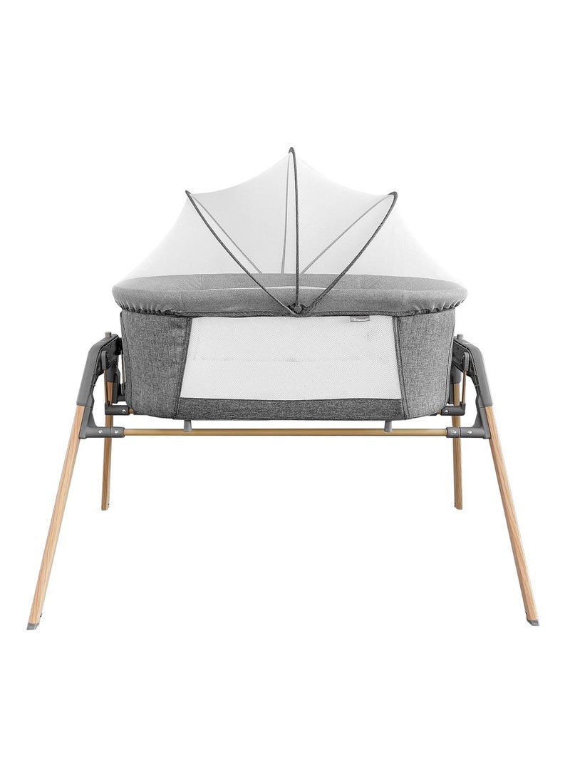 TEKNUM 3 - In - 1 Baby Rocker Bassinet , Infant Crib With Mosquito Net - Grey  - Image 1
