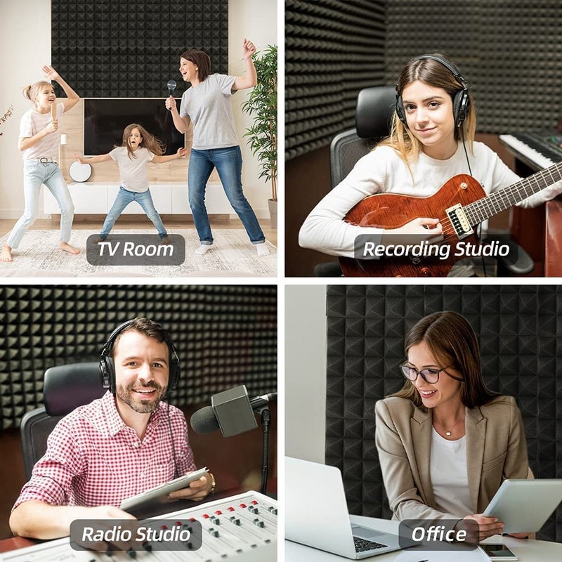 Mocking Bird 1 Sheet Pyramid Acoustic Foam Sheet High Density Sound Proof Acoustic Panels Noise, Echo Reduction and Absorption for Studio Gaming Room (6X3) ft 50 Kg/m³ - Image 5