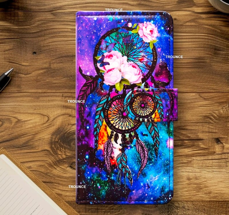 TROUNCE Dream Catcher Leather Flip Phone Case Wallet Cover with Card Slot Holder Kickstand (Multicolor) for Vivo X60 - Image 3