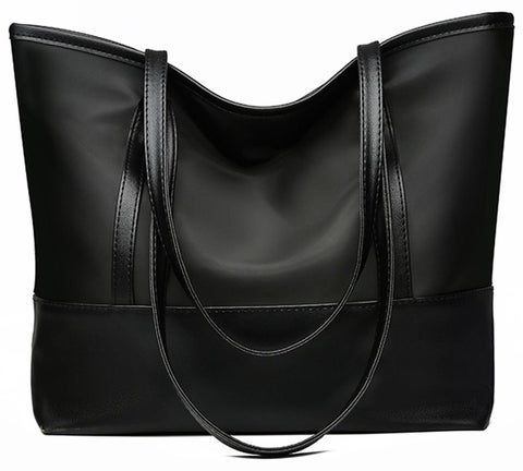 كيشيجو السيدات حقيبة يد ، حقيبة الكتف أزياء بسيطة ، والعمل اليومي السفر التسوق المدرسي والترفيه حزام الرمز البريدي حقيبة يد ( أسود )