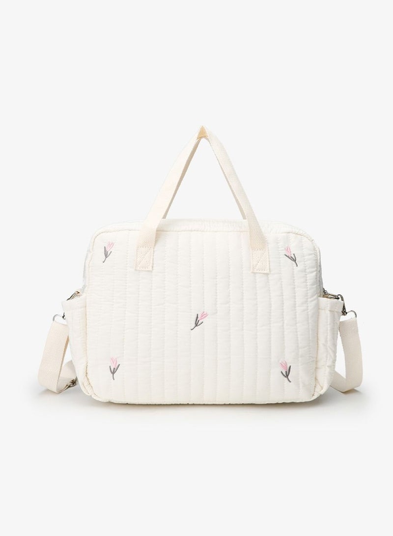 Leon Home Baby Diaper Tote Bag, Stroller Storage Bag, Infant Carriages Diaper Organizer Pouches, Handbag Embroidered Mommy Bag - Image 2
