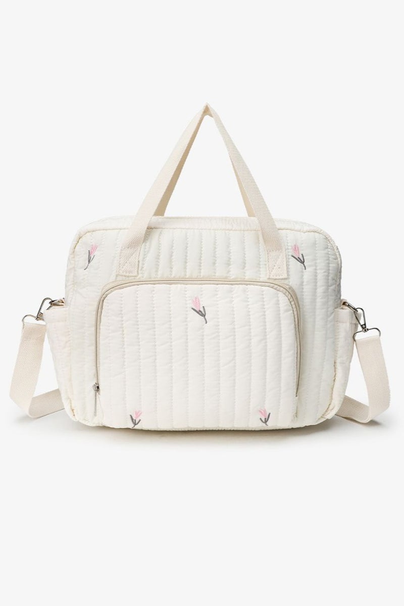Leon Home Baby Diaper Tote Bag, Stroller Storage Bag, Infant Carriages Diaper Organizer Pouches, Handbag Embroidered Mommy Bag - Image 1