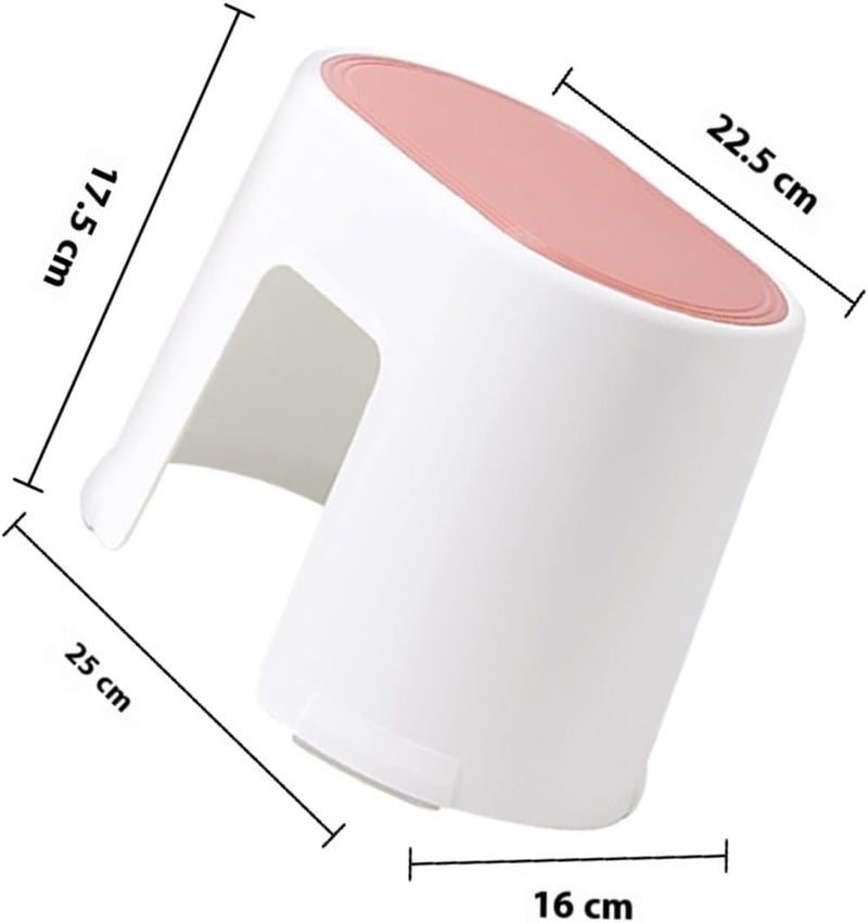 SHERCHPRY 2pcs Plastic Toilet Stepping Stool Non-Slip Bathroom Footstool Small Size for Adults and Household Toilet Step Stool for Assistance and Potty Training - Image 2