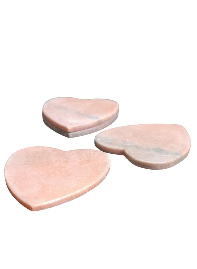 R&M - RM Coasters for Dining Table Hot Pots | Decorative Cocktail Coaster Fit for Tea Cups, Coffee Mugs & Glasses | Housewarming Gift | Drinks Hot & Cold | Heart Pattern | Pink Marble(Set of 4) - Image 1