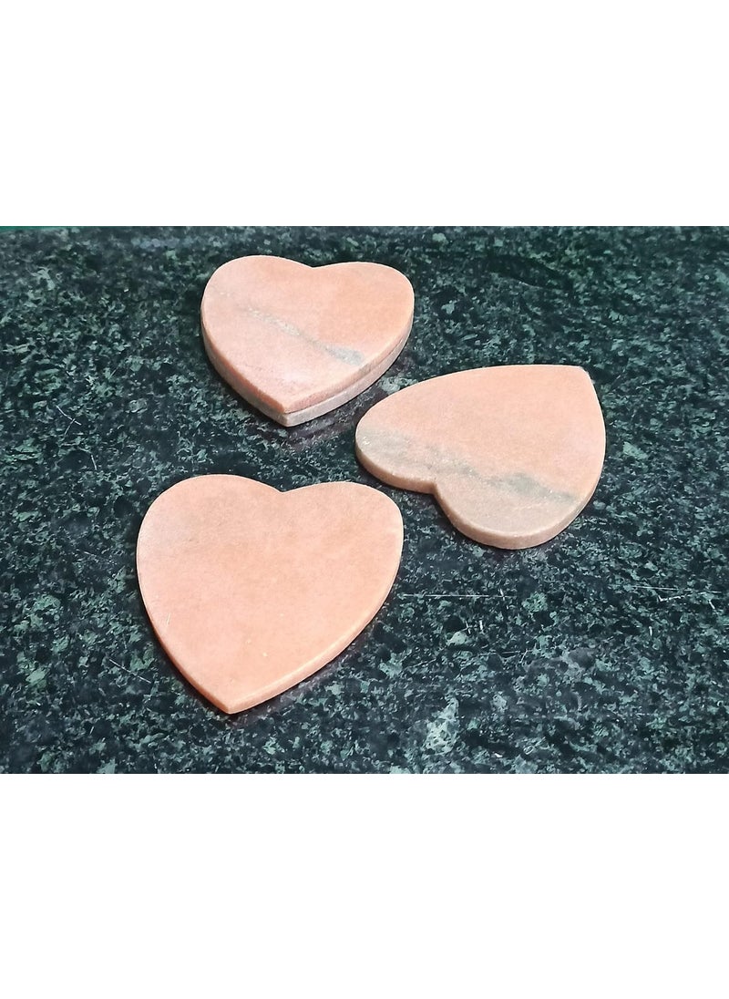 R&M - RM Coasters for Dining Table Hot Pots | Decorative Cocktail Coaster Fit for Tea Cups, Coffee Mugs & Glasses | Housewarming Gift | Drinks Hot & Cold | Heart Pattern | Pink Marble(Set of 4) - Image 1