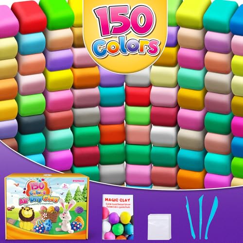 ESSENSON Air Dry Clay 150 Colors, Modeling Clay for Kids, DIY Molding Magic Clay for with Tools, Toys Gifts for Age 3 4 5 6 7 8+ Years Old Boys Girls Kids - Image 2