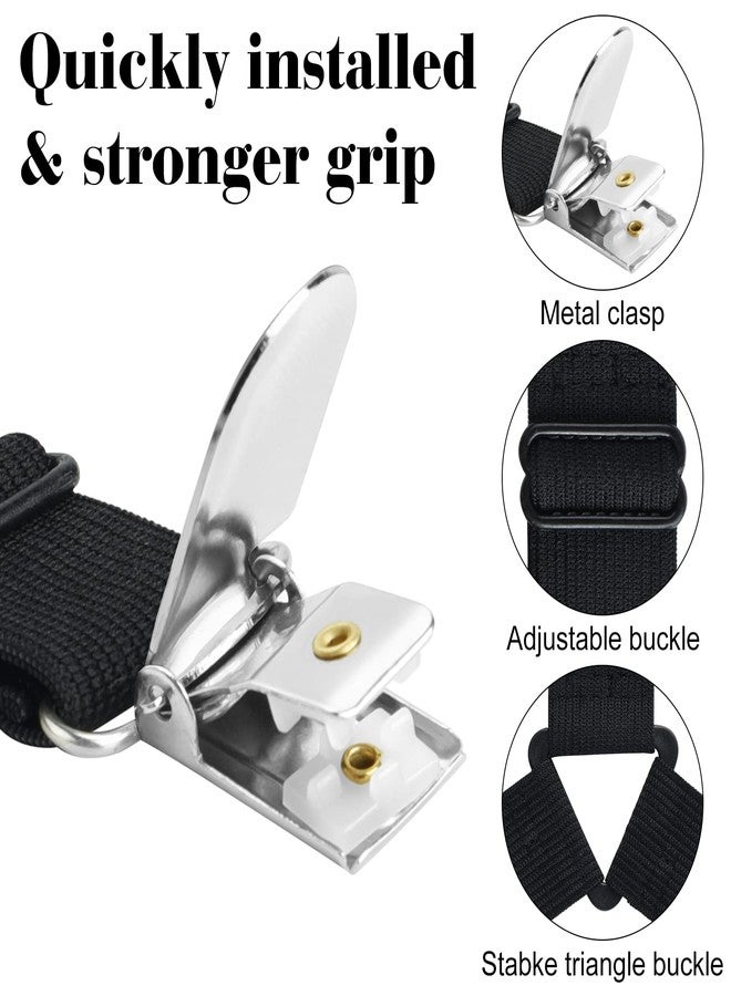 Morcheiong Bed Sheet Fasteners Straps Adjustable Bed Sheet Holder Bands with Sheet Clips for Bedding Stays Bedsheet Tie Downs, Set of 2 - Image 5