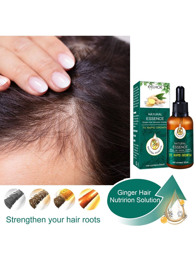 EELHOE - Ginger Germinal Oil, Rapid Growth Hair Treatment 7 Day Hair Growth Serum Essence Oil Regrow, Ginger Essential Oil Stop Hair Loss Hair, Thinning Treatment Hair Growth Oil for Women & Men 30ML - Image 1