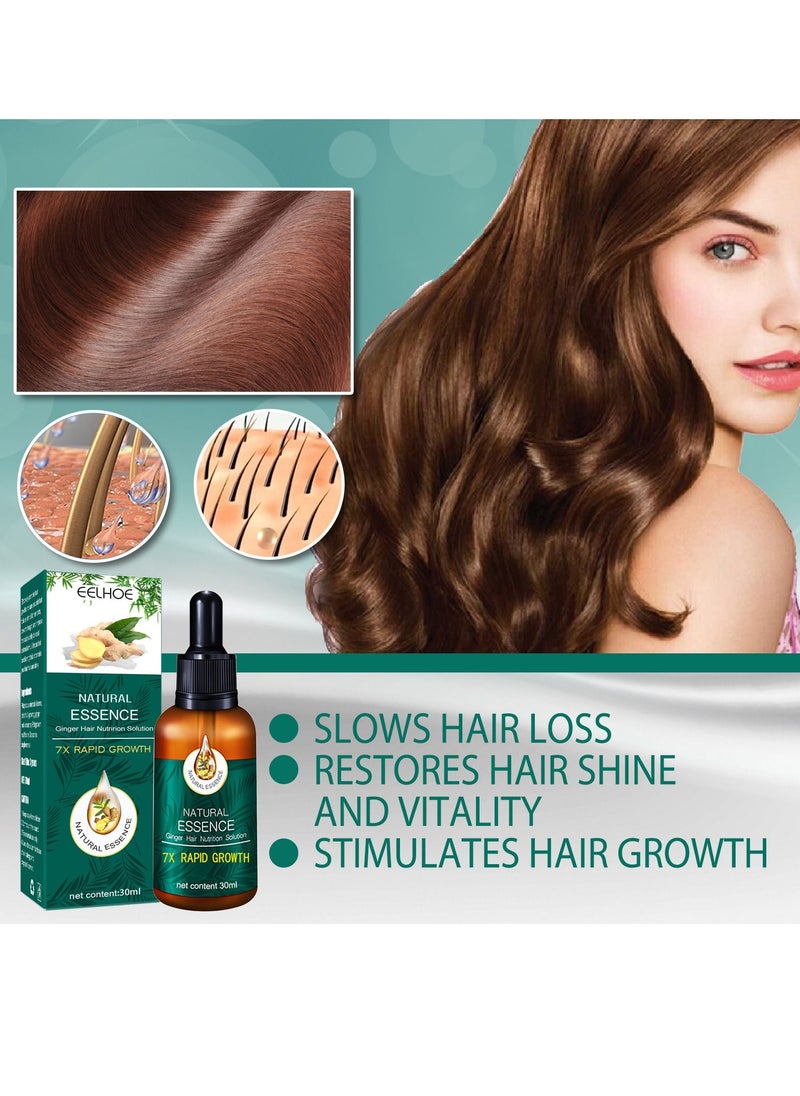 EELHOE - Ginger Germinal Oil, Rapid Growth Hair Treatment 7 Day Hair Growth Serum Essence Oil Regrow, Ginger Essential Oil Stop Hair Loss Hair, Thinning Treatment Hair Growth Oil for Women & Men 30ML - Image 1