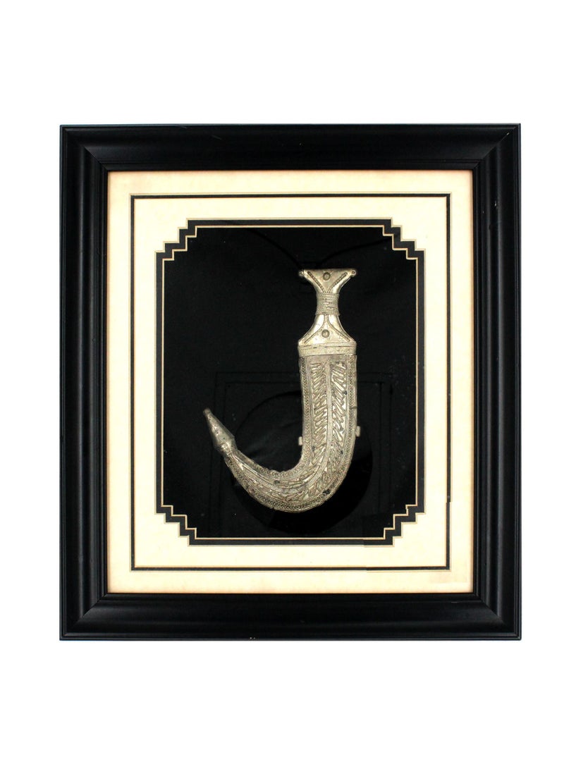 Antique Museum إطار كانجار فضي مصنوع يدويًا مقاس 13 × 11.5 بوصة - FRM684 