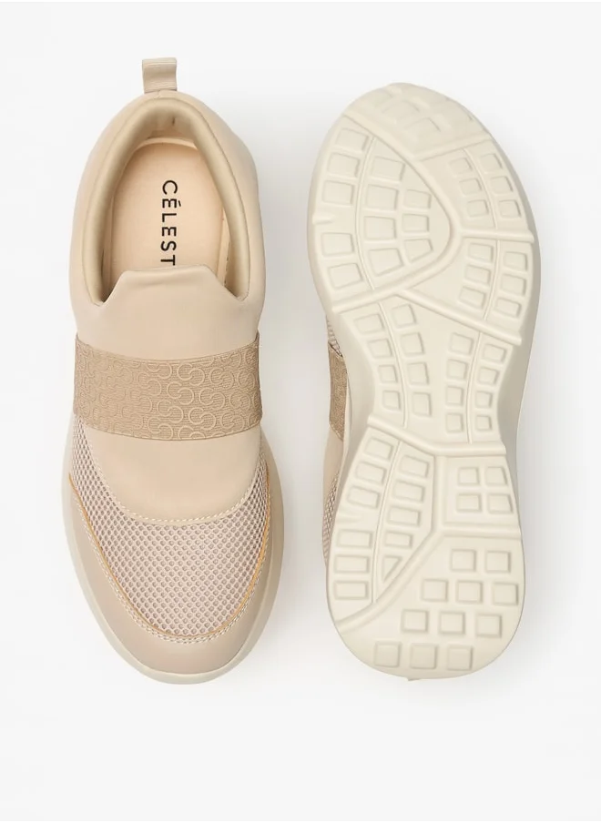 سيليست Women's Monogram Slip-On Sneakers