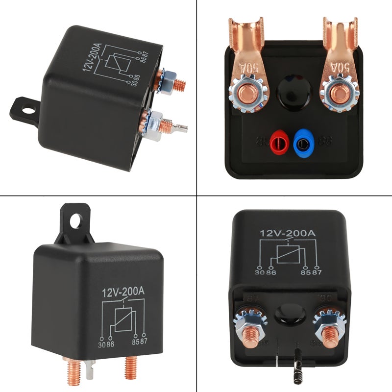 12VDC 200A 4-Pin Normally Open Car Start Relay - High Stable Performance Dust-Proof High-Quality Material for Automotive Oversize Large Vehicles High-Current Control Systems - Image 3