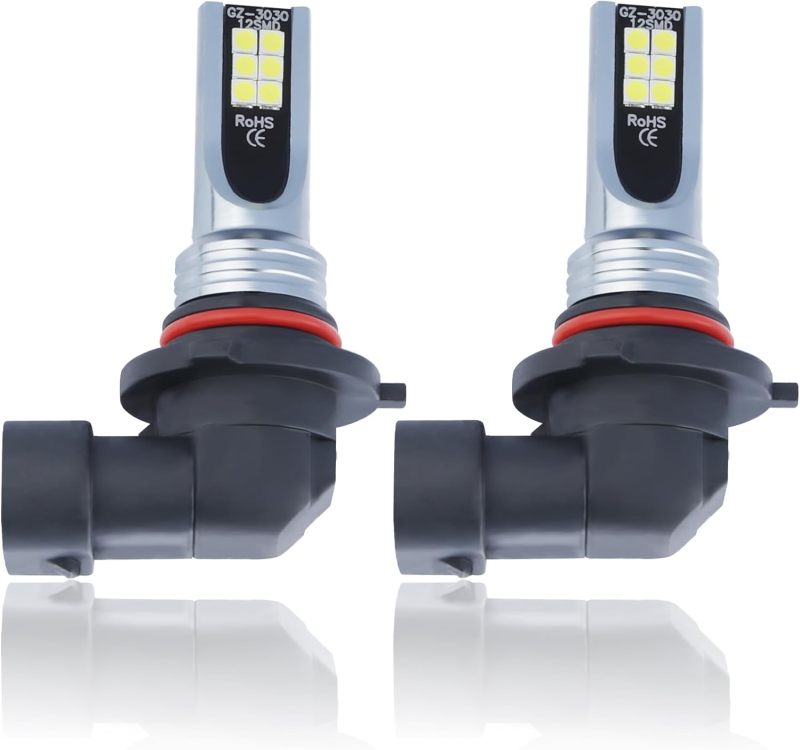 H8/H11 مصابيح ضباب LED قطعتان 6000K 24W 1500 لومن - هيكل من سبائك الألومنيوم المستخدمة في الطيران عمر افتراضي 5000 ساعة إضاءة عالية الاختراق للسيارات والشاحنات والدراجات النارية والمركبات الترفيهية - Image 1