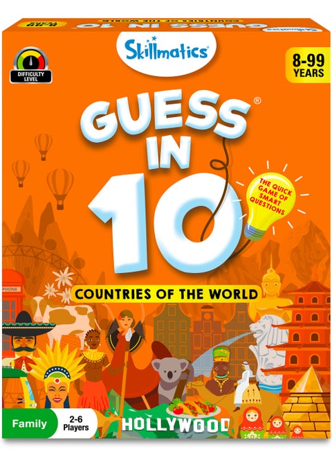 Guess in 10 Countries of The World, Card Game for Boys, Girls, Kids, and Families Who Love Educational Toys, Travel Friendly, Gifts for Ages 8, 9, 10 & Up