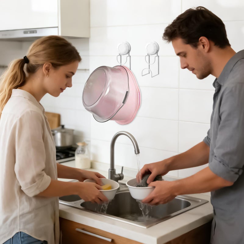 خطافات الشفاط البيضاء القوية متعددة الأغراض لتعليق الحمام والمطبخ على الحائط - Image 4