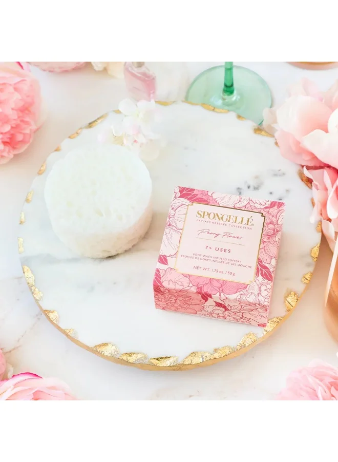 Spongelle  Private Reserve Buffer Peony Flower Body Wash Infused Spongette 50 g (7+Uses) for Women | Best Price UAE