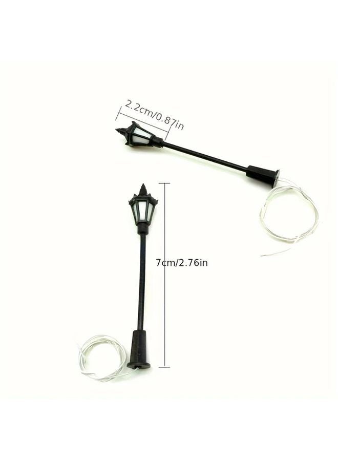 10pcs 3V White LED Model Yard Lights For Train Models And Roads - Image 4