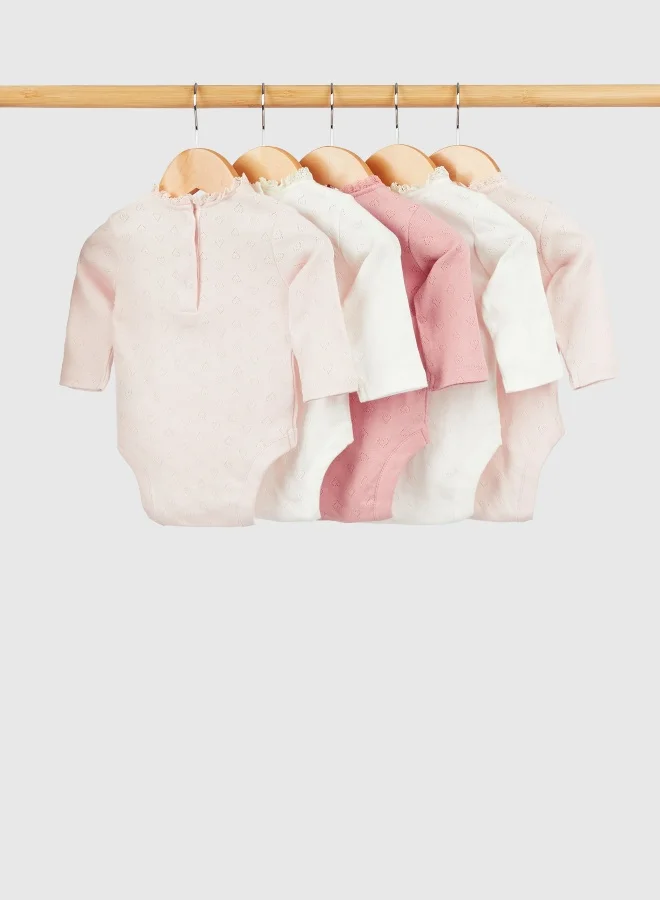 mothercare Pointelle Bodysuits - 5 Pack
