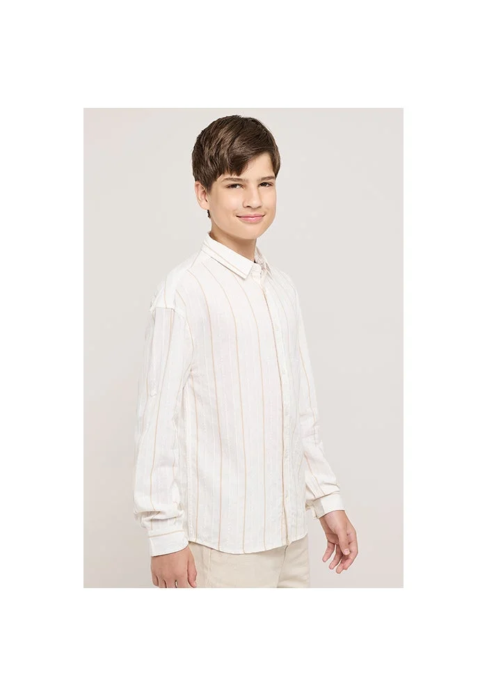 R&b Striped T-Shirt With Crew Neck and Short Sleeves
