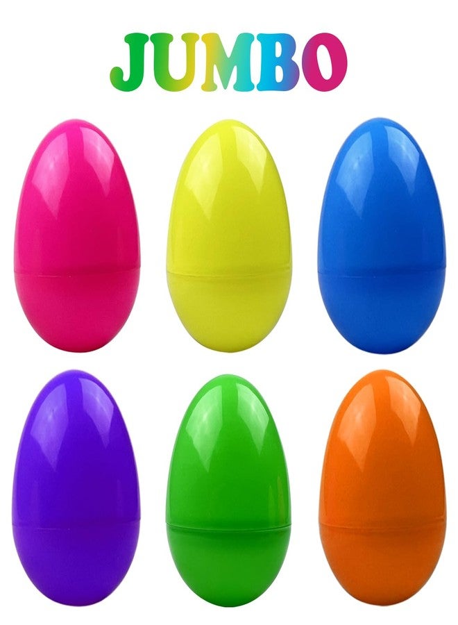 Jofan 6 Pack Prefilled Jumbo Plastic Easter Eggs with Light Up Bath Toys Inside for Kids Boys Girls Toddlers Easter Basket Stuffers Gifts Party Favors - Image 2