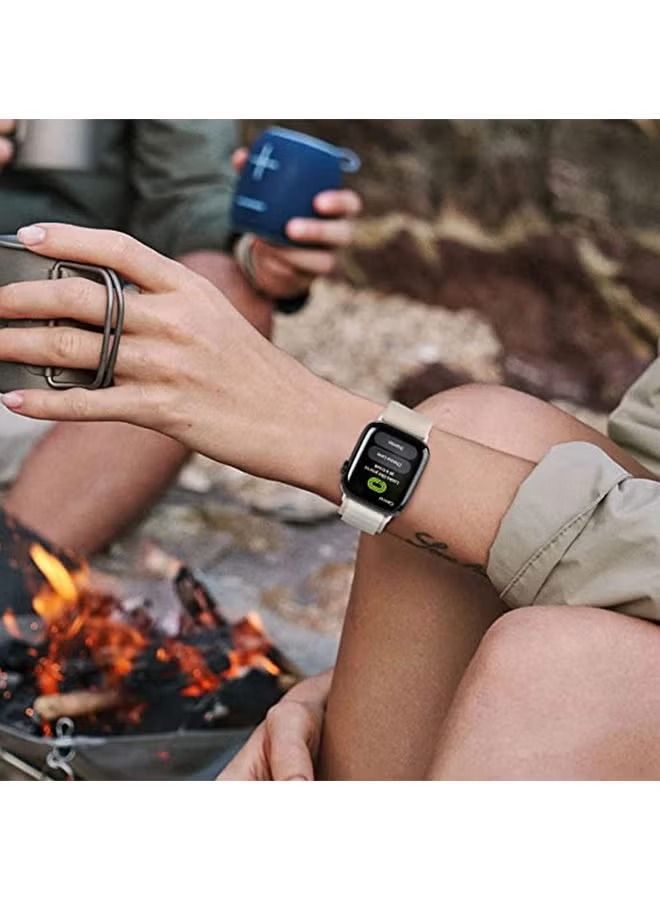 إيف أربطة من النايلون بحلقة ألباين متوافقة مع ساعة آبل مقاس 49 ملم 45 ملم 44 ملم 42 ملم ، حزام متين بحلقة رياضية منفردة مع خطاف من التيتانيوم للرجال والنساء - Image 2