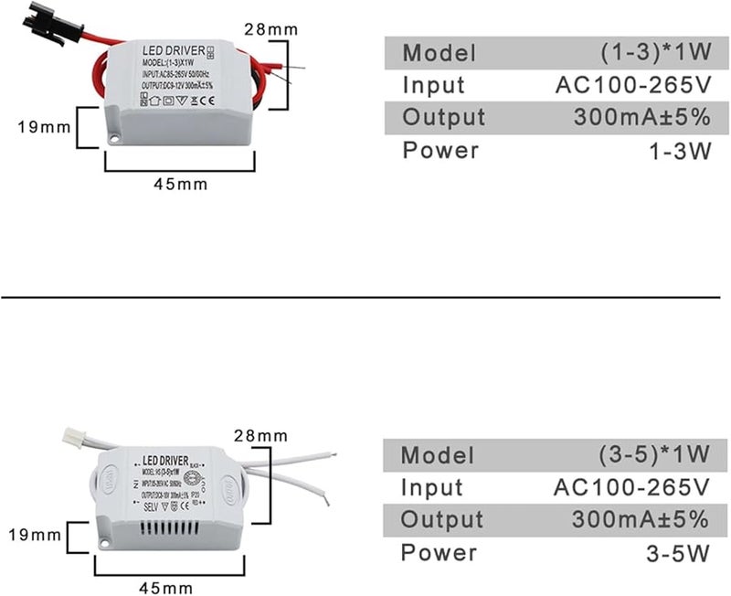 LED Constant Current Driver Power Supply 27 36W 300mA 240mA Output 220V AC - Image 4
