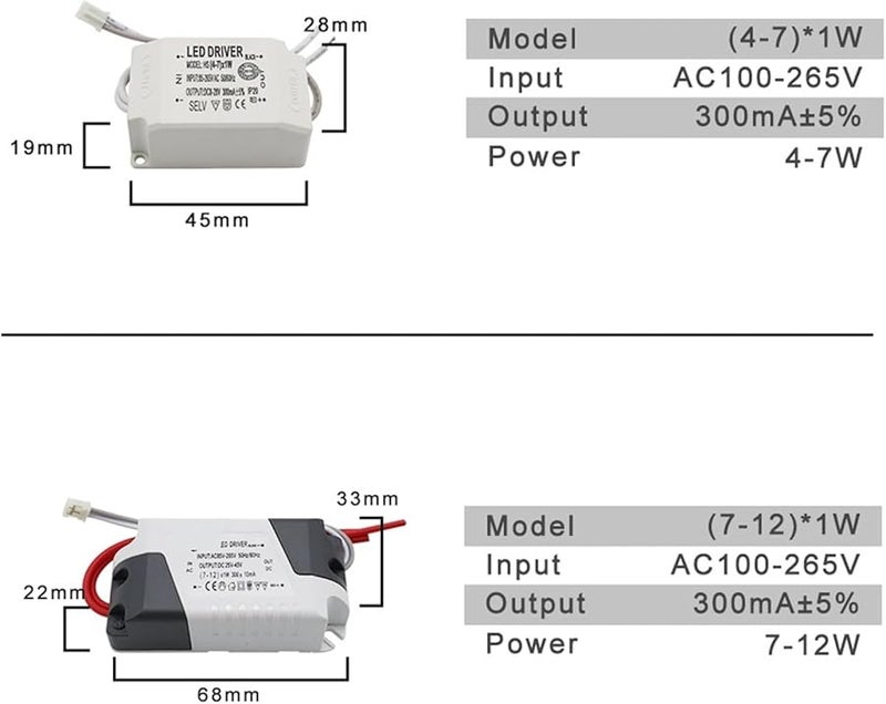 LED Constant Current Driver Power Supply 27 36W 300mA 240mA Output 220V AC - Image 5