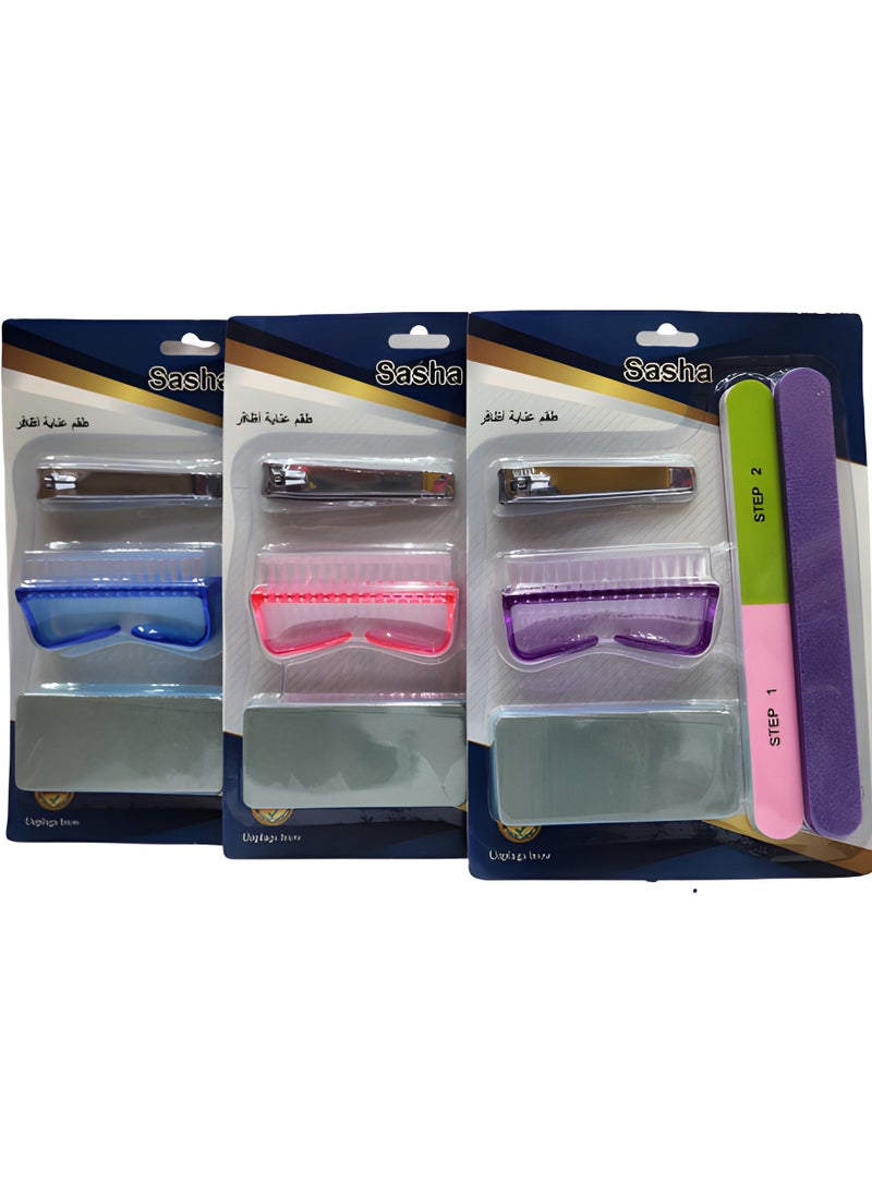 Sasha 3 Pieces A Nail Care set Consisting of 5 Pieces That Are Distinguished By Ease Of Use And Give a Fairy Touch And an Elegant Look To your Nails  - Image 5